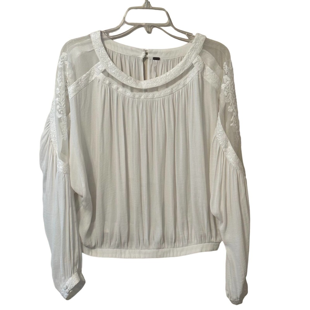 Free People Sweater Long Sleeve Puffy Sleeves Size Small
